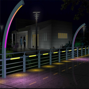 道路現(xiàn)代景觀(guān)燈光護(hù)欄