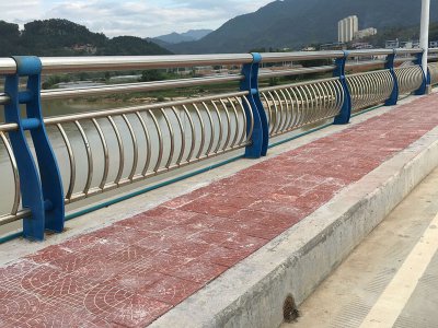 不銹鋼防撞橋梁護欄 1.2m 藍色